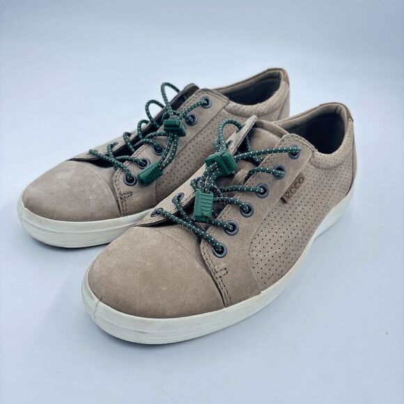 ECCO Men's Soft 7 Sneaker Navajo Brown Casual Leather Shoes Size 7 - Picture 1 of 9